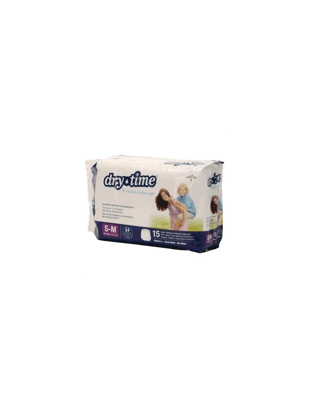  Medline Drytime Disposable Protective Youth Underwear